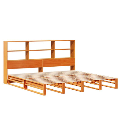 Letto Libreria senza Materasso Marrone Cera 180x200 cm Legno - homemem39