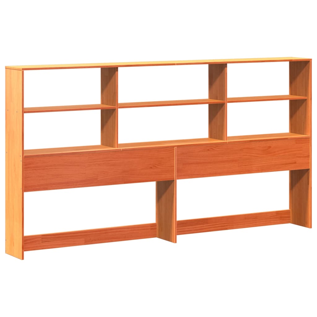 Letto Libreria senza Materasso Marrone Cera 200x200 cm Legno | homemem39