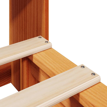 Letto Libreria senza Materasso Marrone Cera 75x190 cm Legno