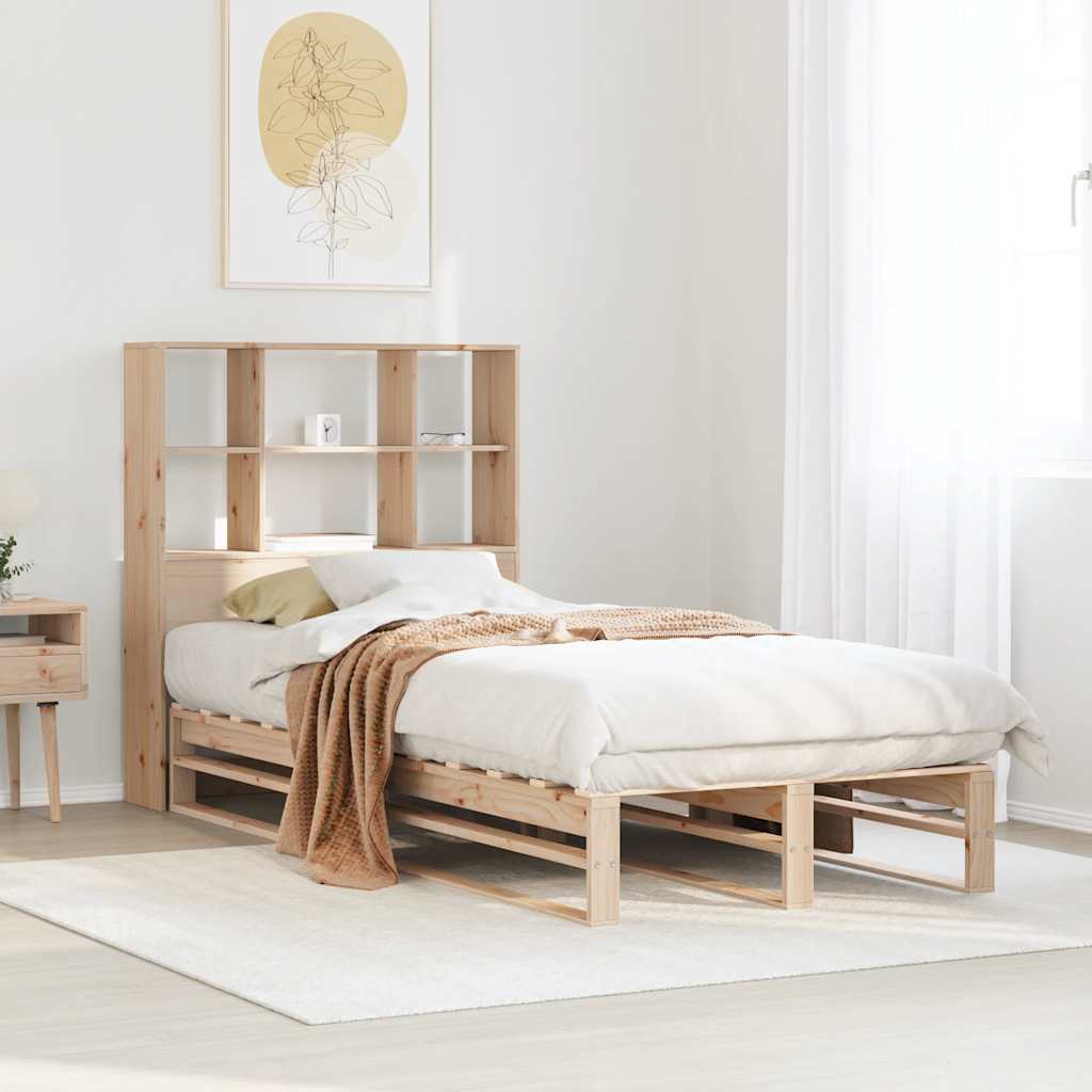Letto Libreria senza Materasso 90x190 cm Legno Massello - homemem39