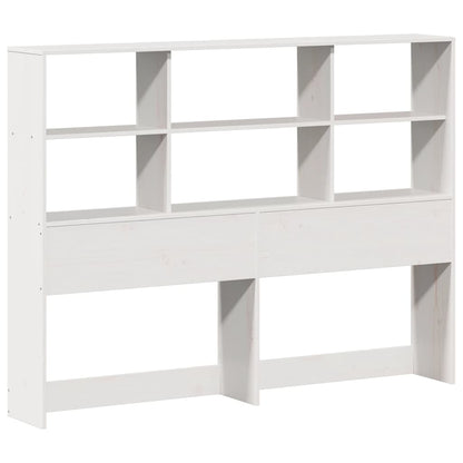 Letto Libreria senza Materasso Bianco 140x190 cm Legno Massello | homemem39