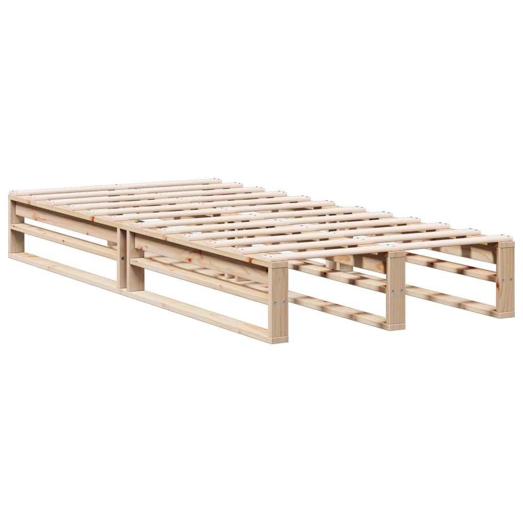 Letto Libreria senza Materasso 90x200 cm Legno Massello Pino - homemem39