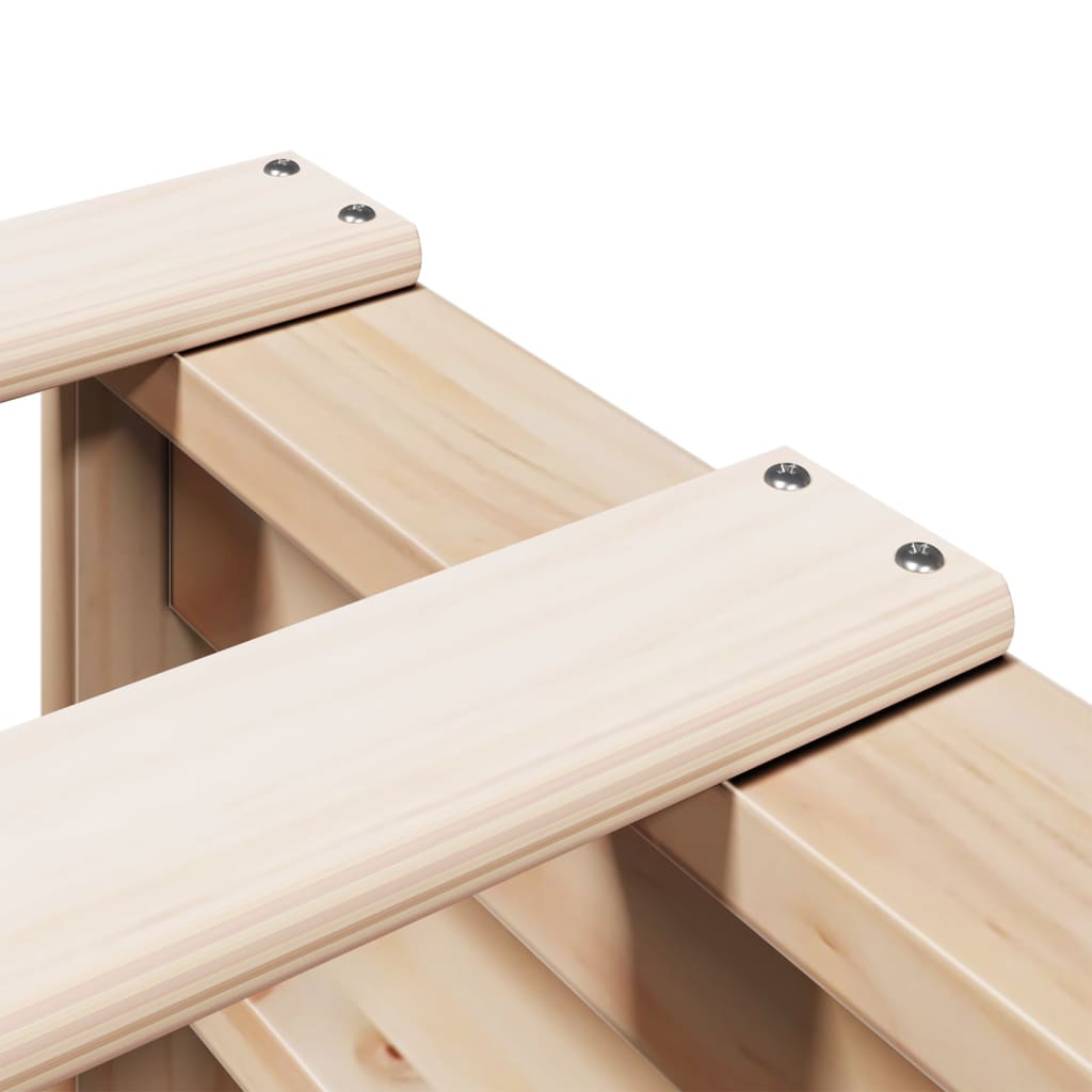 Letto Libreria senza Materasso 90x200 cm Legno Massello Pino - homemem39