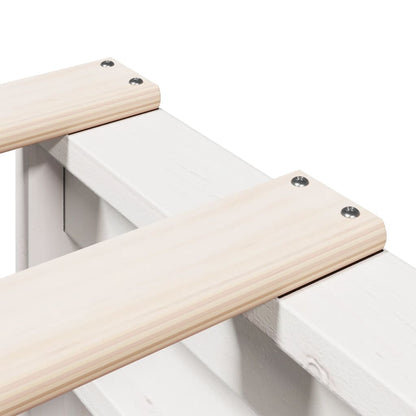 Letto Libreria senza Materasso Bianca 90x200 cm Legno di Pino - homemem39