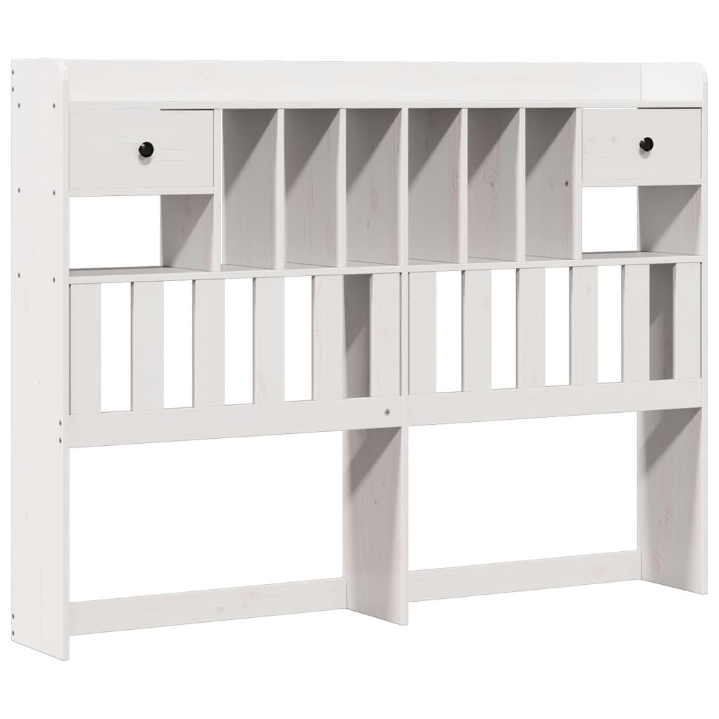 Letto Libreria senza Materasso Bianco 140x200 cm Legno di Pino - homemem39