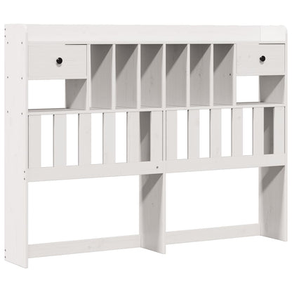 Letto Libreria senza Materasso Bianco 150x200 cm Legno di Pino | homemem39