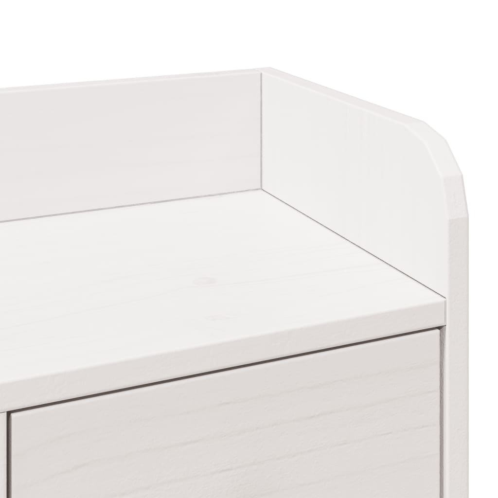 Letto Libreria senza Materasso Bianco 150x200 cm Legno di Pino | homemem39
