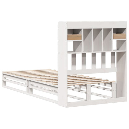 Letto con Libreria senza Materasso 75x190 cm in Legno Pino - homemem39