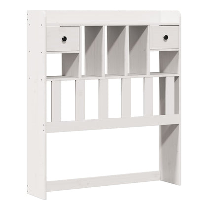 Letto Libreria senza Materasso Bianco 90x190 cm Massello Pino - homemem39