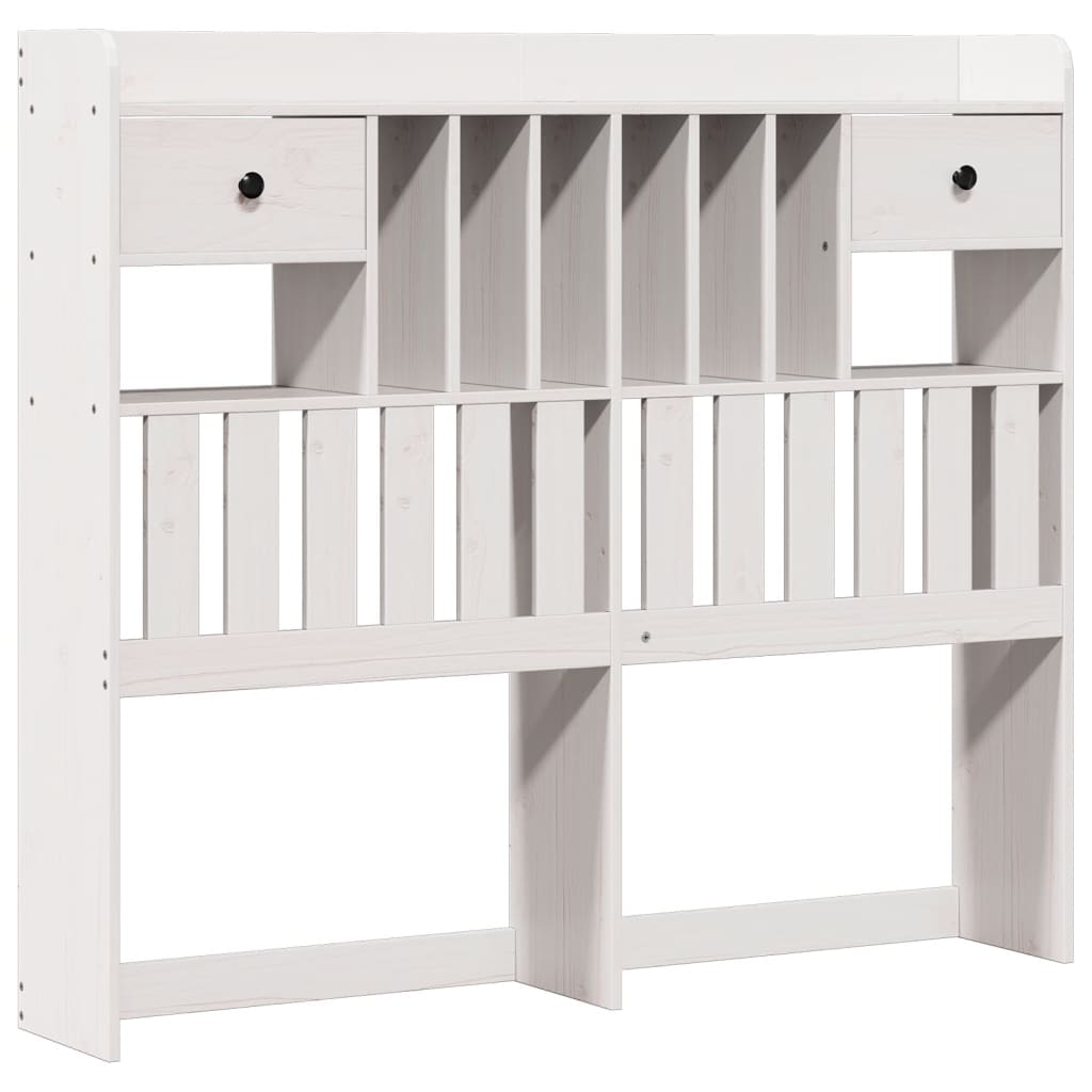 Letto Libreria senza Materasso Bianco 135x190 cm Legno di Pino - homemem39