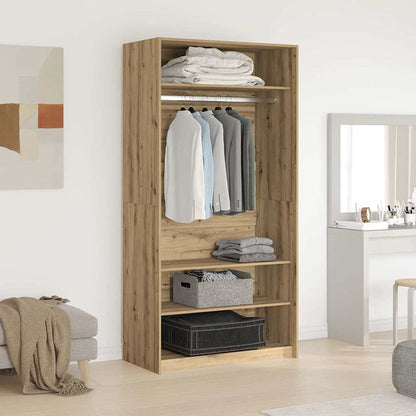 Armadio Rovere Artigianale 100x50x200 cm in Legno Multistrato | homemem39