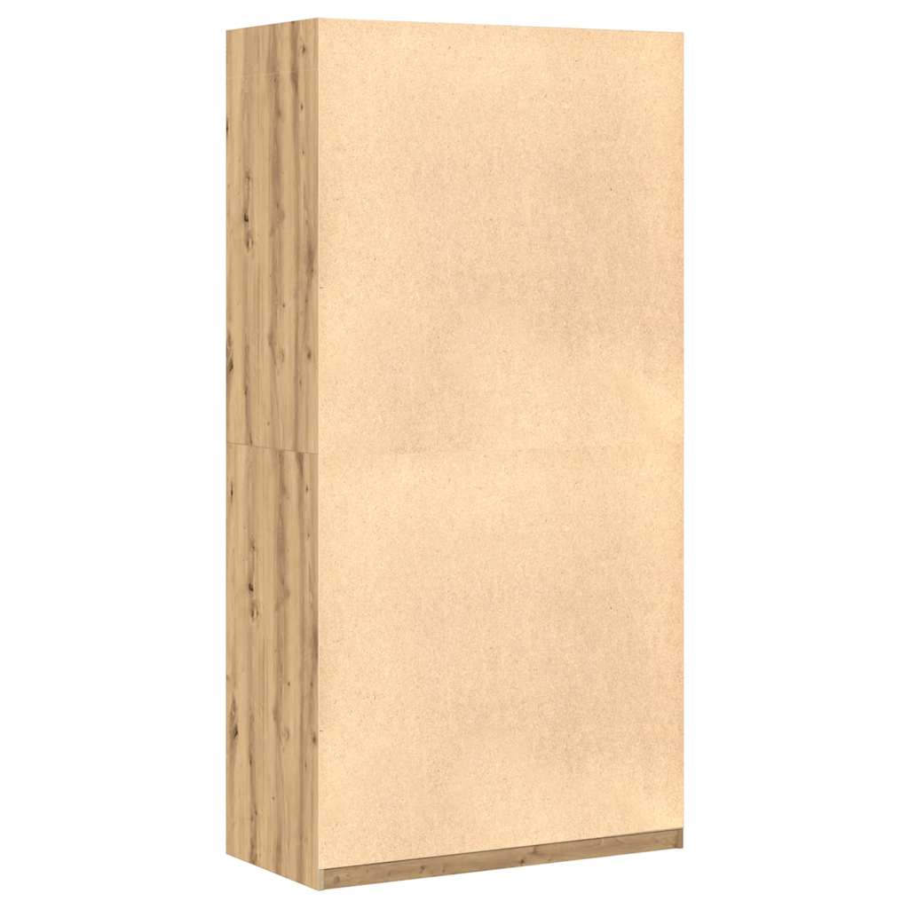 Armadio Rovere Artigianale 100x50x200 cm in Legno Multistrato - homemem39