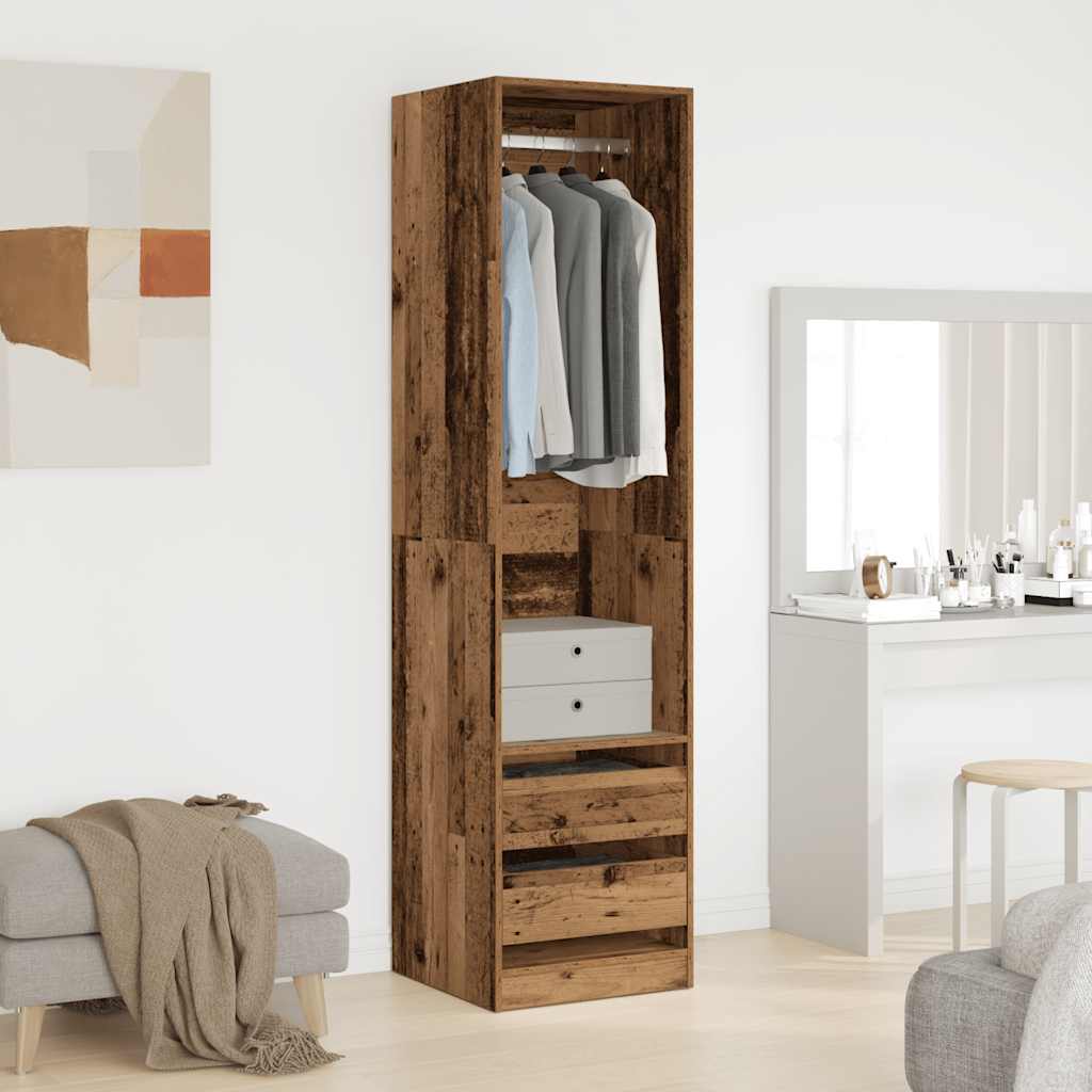 Armadio Legno Antico 50x50x200 cm in Legno Multistrato | homemem39