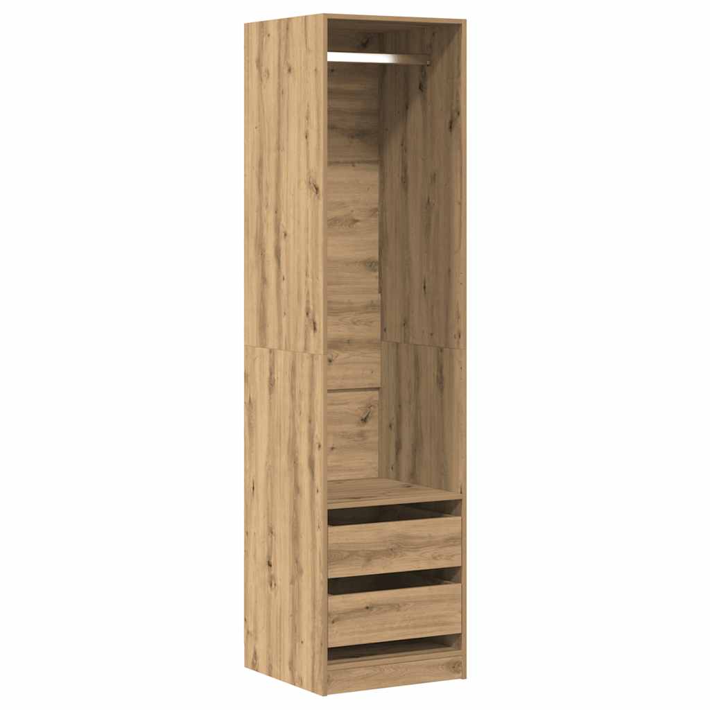 Armadio Rovere Artigianale 50x50x200 cm in Legno Multistrato | homemem39