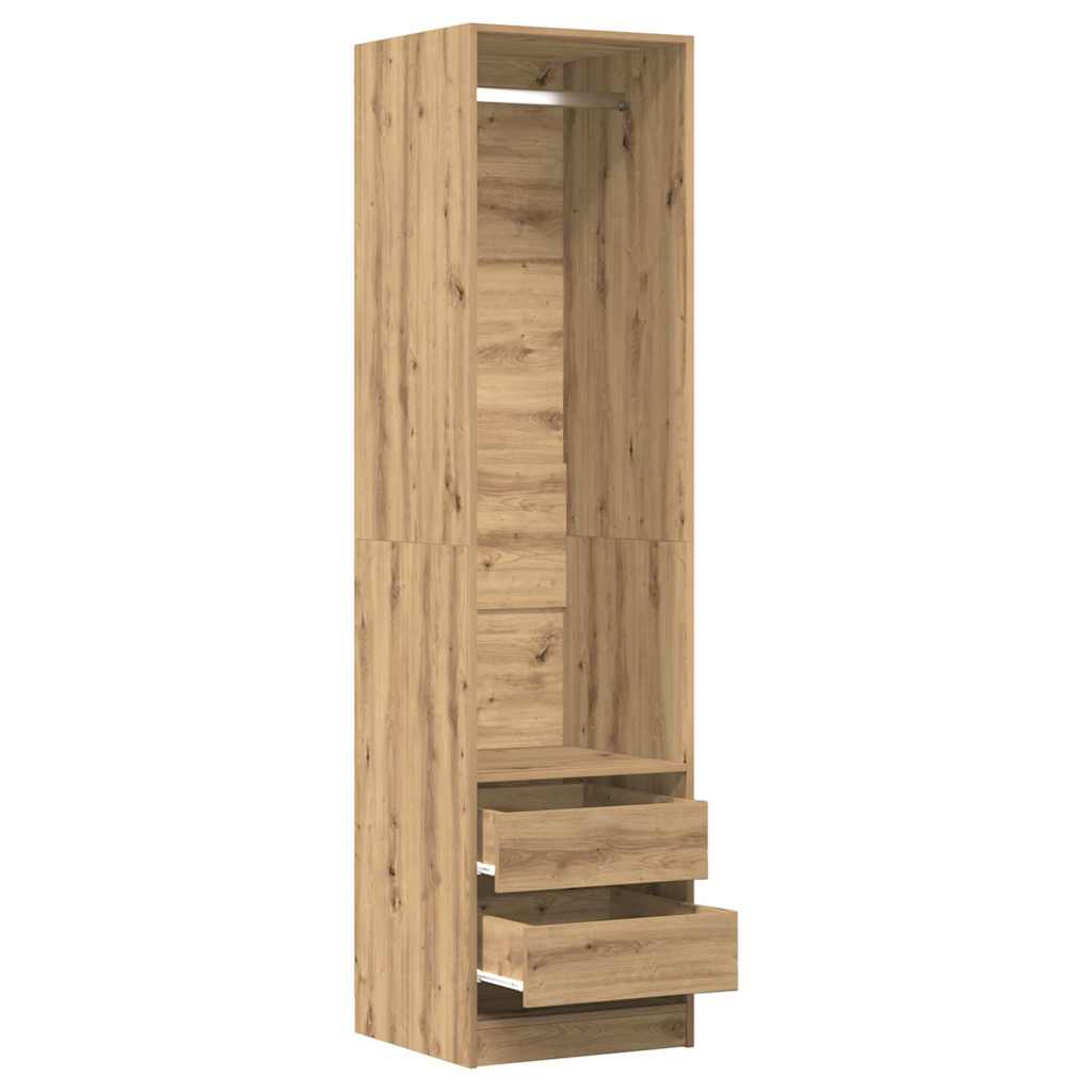 Armadio Rovere Artigianale 50x50x200 cm in Legno Multistrato | homemem39