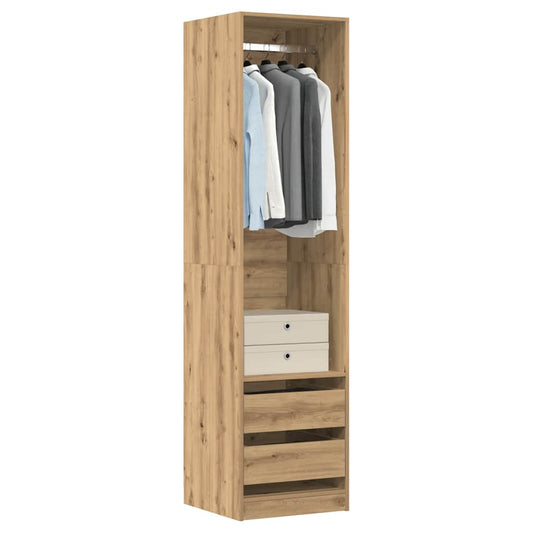 Armadio Rovere Artigianale 50x50x200 cm in Legno Multistrato | homemem39