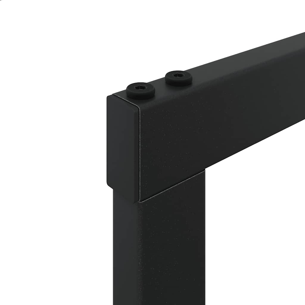 Rastrelliera per Legna da Ardere Nera 55x30x61 cm in Acciaio - homemem39