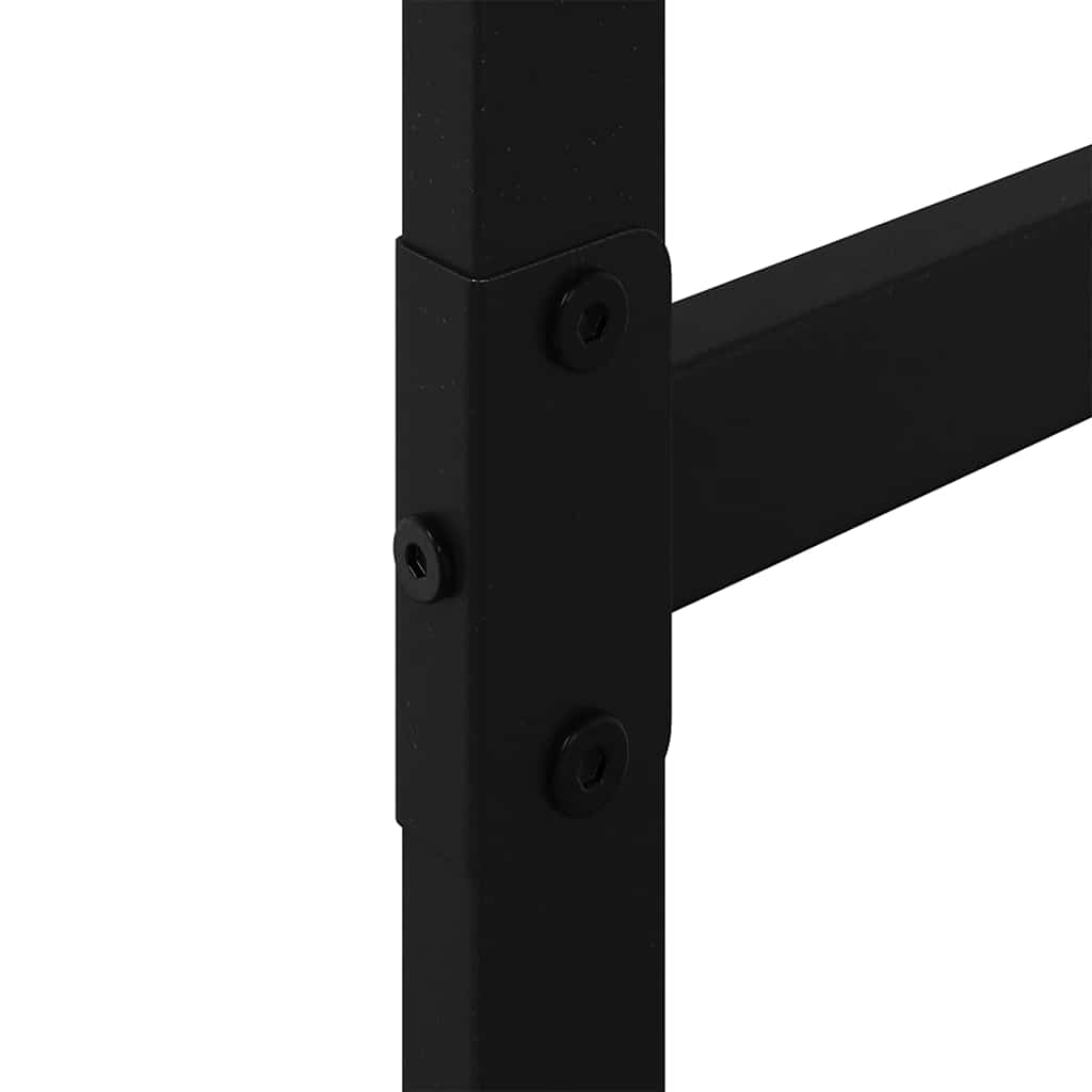 Rastrelliera per Legna da Ardere Nera 50x30x209 cm in Acciaio