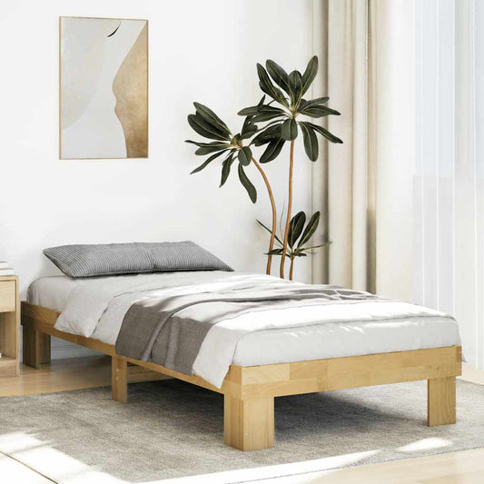 Struttura Letto Senza Materasso 75x190 cm in Legno di Rovere - homemem39