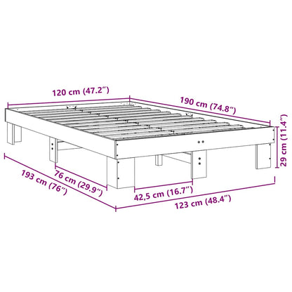 Struttura Letto Senza Materasso 120x190 cm in Legno di Rovere