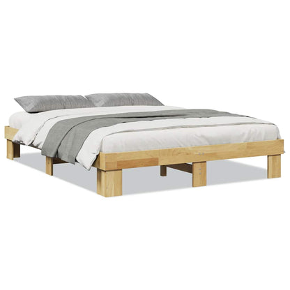 Struttura letto senza materasso 135x190cm legno massello rovere