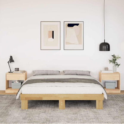 Struttura Letto Senza Materasso 135x190 cm in Legno di Rovere