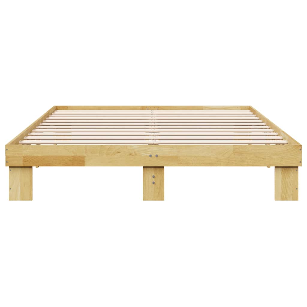 Struttura letto senza materasso 135x190cm legno massello rovere