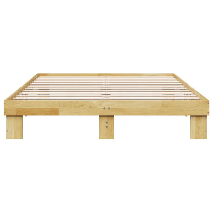 Struttura letto senza materasso 135x190cm legno massello rovere