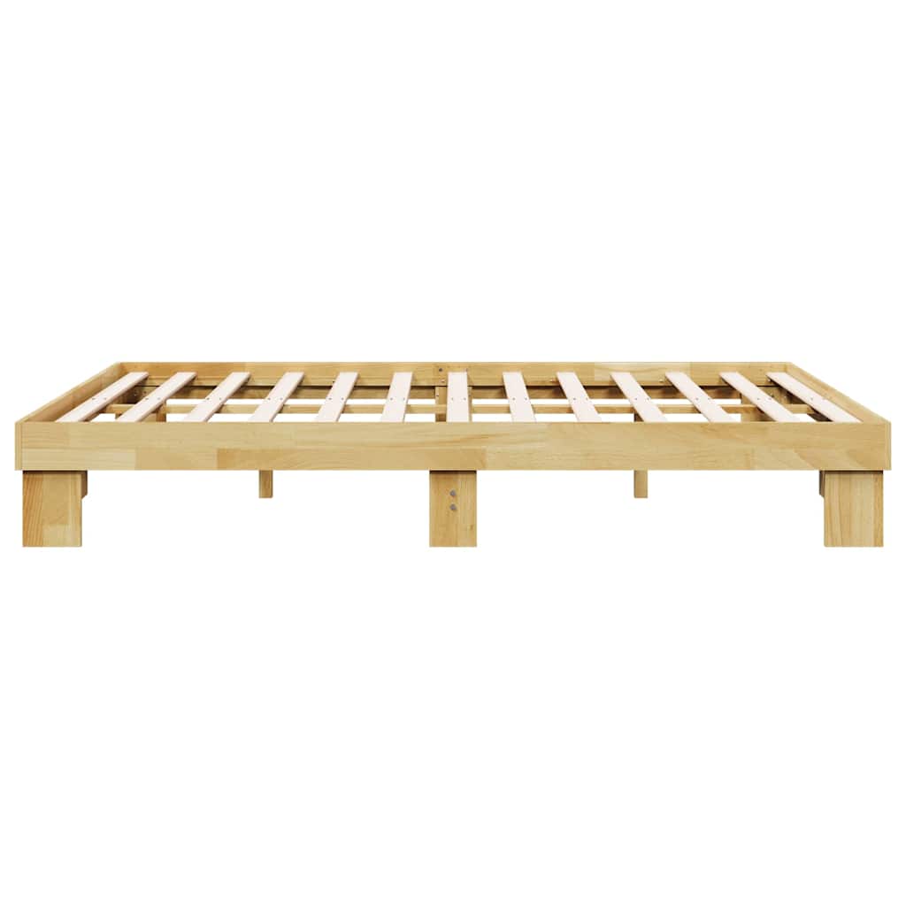 Struttura letto senza materasso 135x190cm legno massello rovere