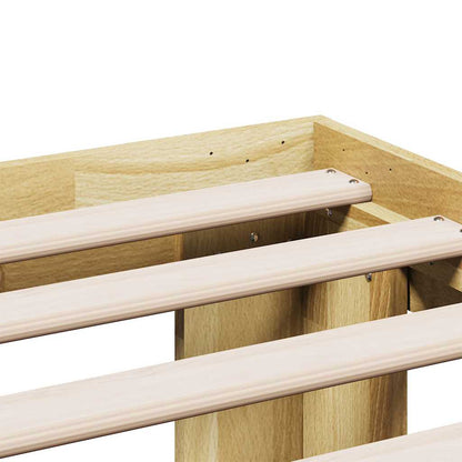 Struttura letto senza materasso 135x190cm legno massello rovere
