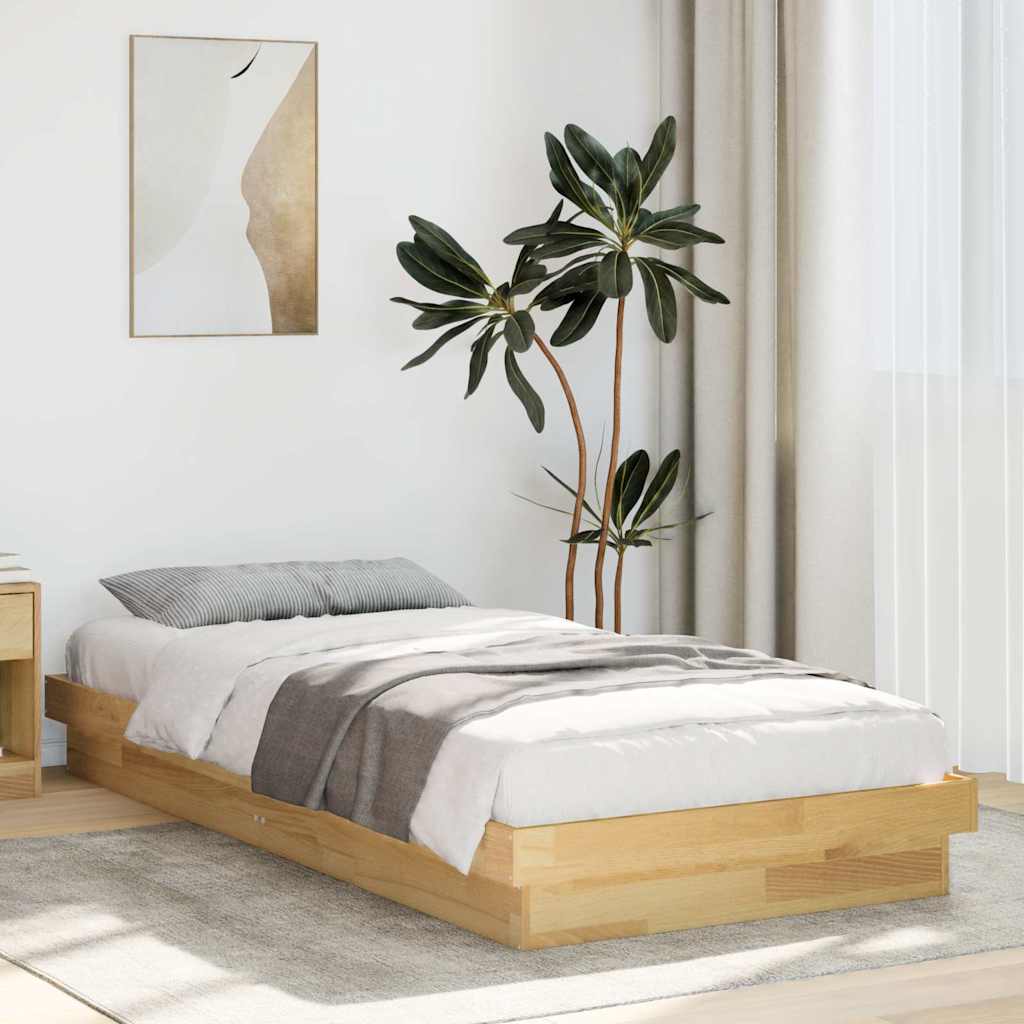 Struttura Letto Senza Materasso 90x190 cm in Legno di Rovere - homemem39