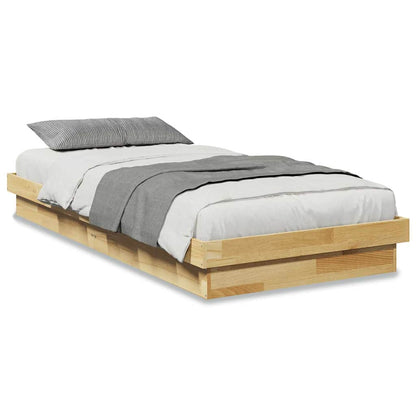 Struttura Letto Senza Materasso 75x190 cm in Legno di Rovere