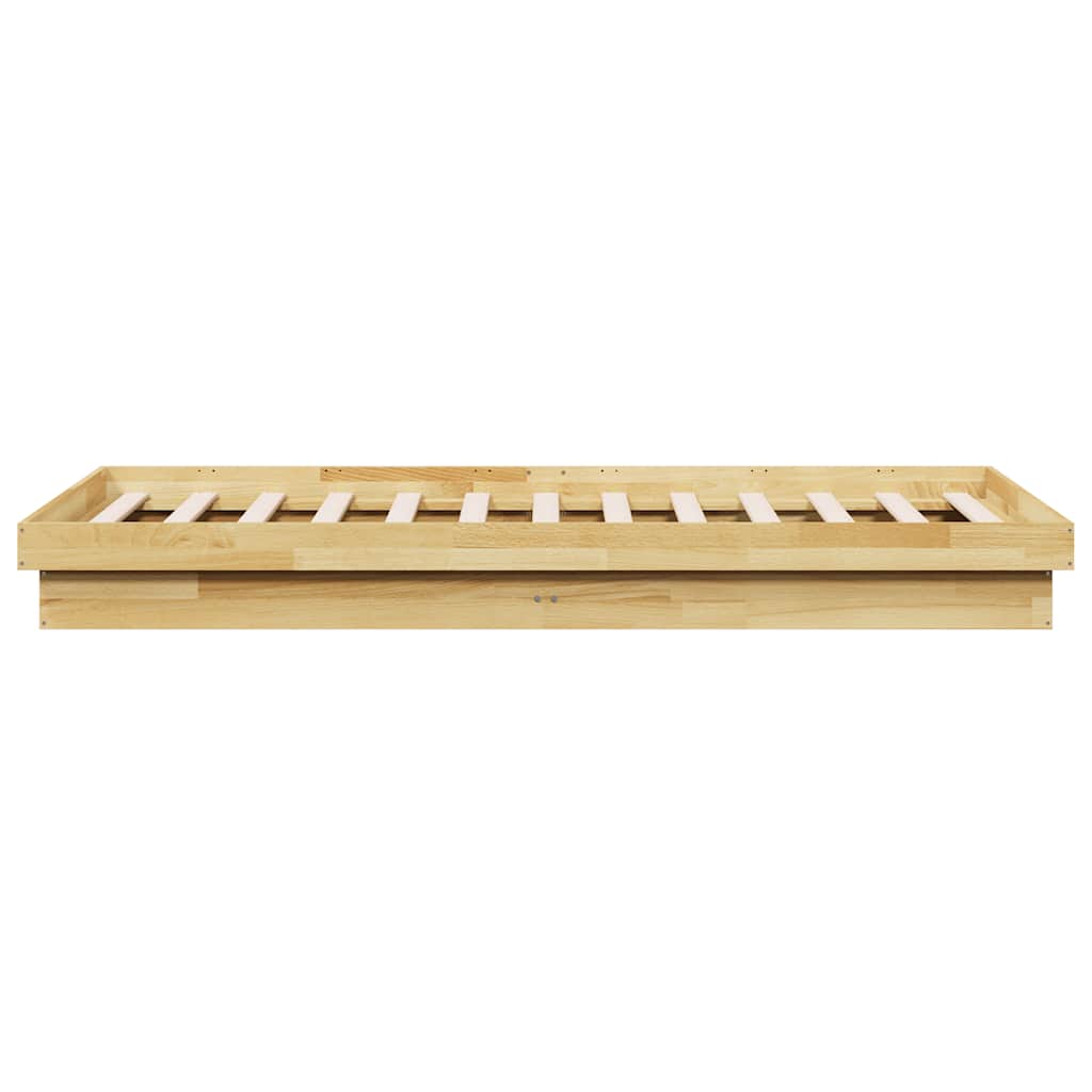 Struttura Letto Senza Materasso 75x190 cm in Legno di Rovere