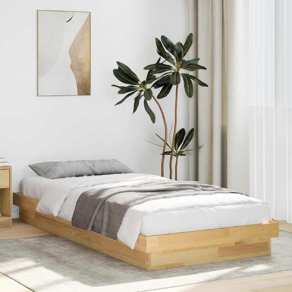Struttura Letto Senza Materasso 75x190 cm in Legno di Rovere - homemem39