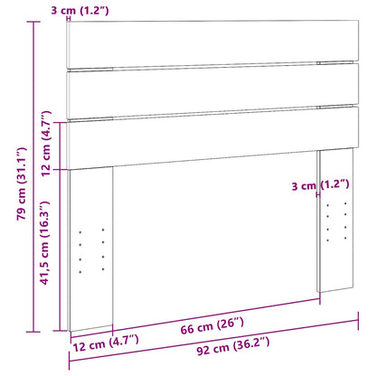 Testiera 90 cm in Legno Massello di Rovere - homemem39