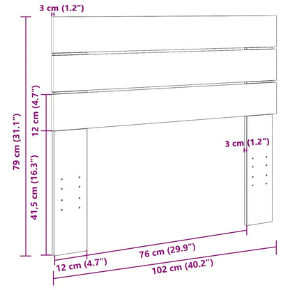 Testiera 100 cm in Legno Massello di Rovere - homemem39