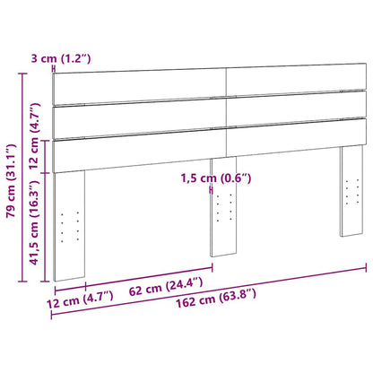 Testiera 160 cm in Legno Massello di Rovere - homemem39