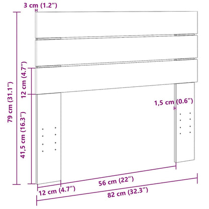Testiera 80 cm in Legno Massello di Rovere - homemem39
