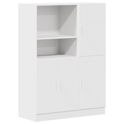 Set di Mobili da Cucina 2 pz Bianco in Truciolato | homemem39