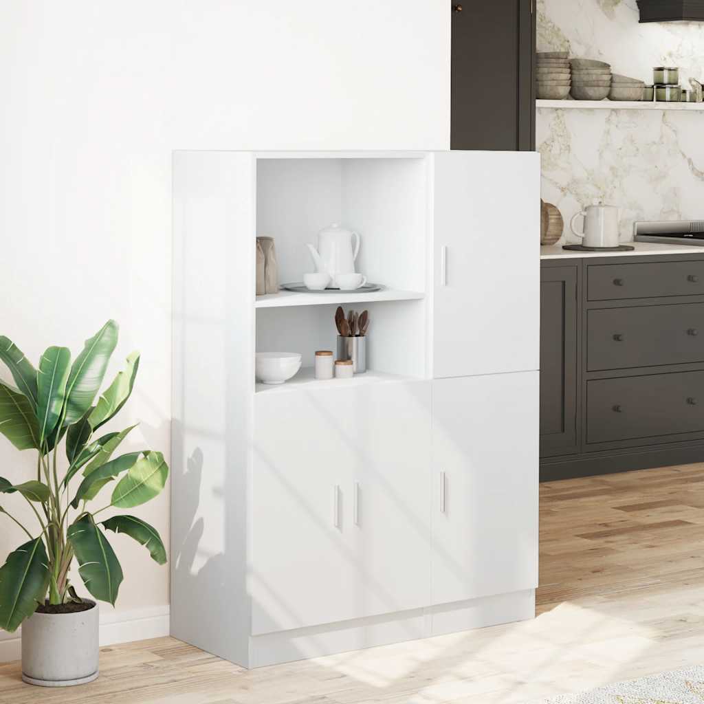 Set di Mobili da Cucina 2 pz Bianco in Truciolato | homemem39