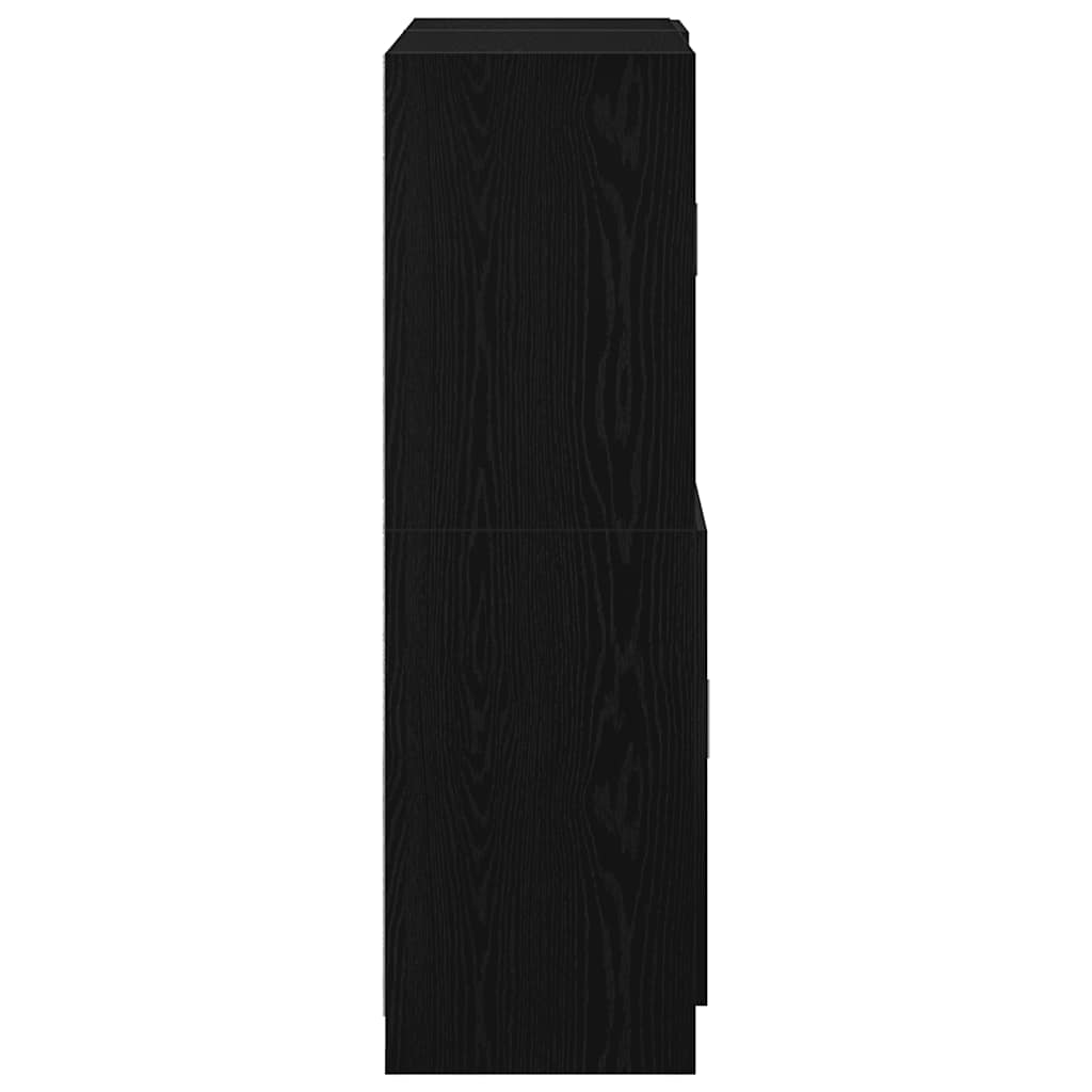 Set di Mobili da Cucina 2 pz Nero in Truciolato | homemem39