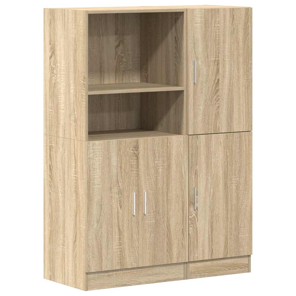 Set di Mobili da Cucina 2 pz Rovere Sonoma in Truciolato | homemem39