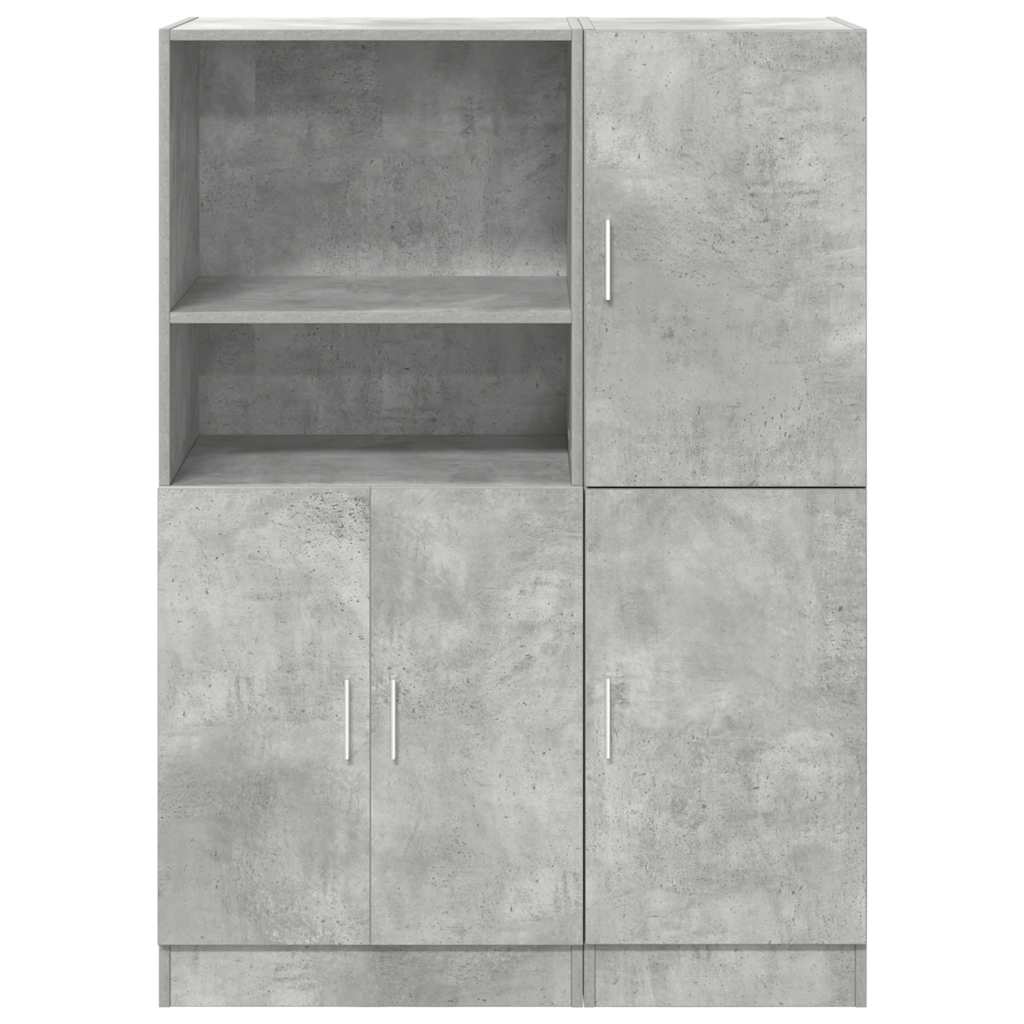 Set di Mobili da Cucina 2 pz Grigio Cemento in Truciolato | homemem39