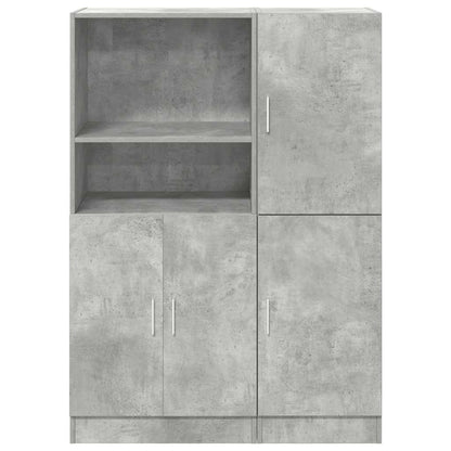 Set di Mobili da Cucina 2 pz Grigio Cemento in Truciolato | homemem39