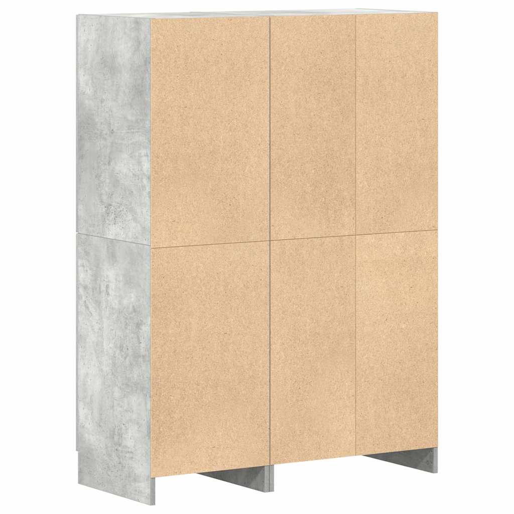 Set di Mobili da Cucina 2 pz Grigio Cemento in Truciolato | homemem39