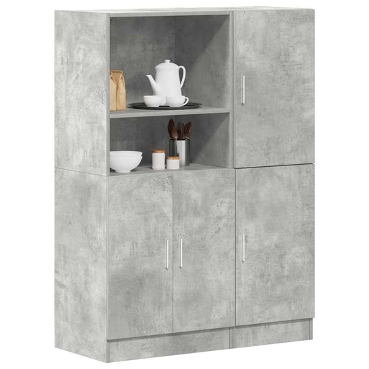 Set di Mobili da Cucina 2 pz Grigio Cemento in Truciolato | homemem39