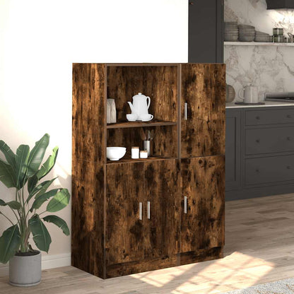 Set di Mobili da Cucina 2 pz Rovere Fumo in Truciolato | homemem39