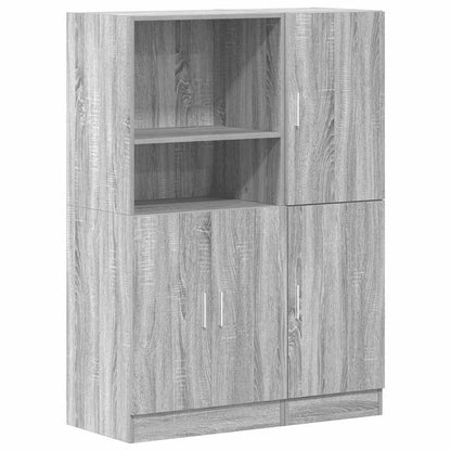 Set di Mobili da Cucina 2 pz Grigio Sonoma in Truciolato | homemem39