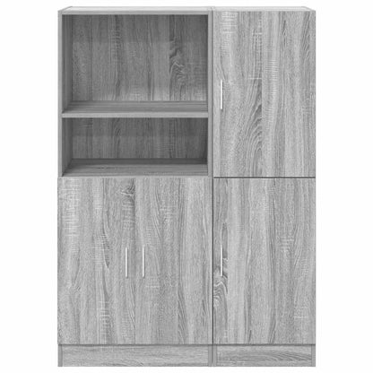 Set di Mobili da Cucina 2 pz Grigio Sonoma in Truciolato | homemem39
