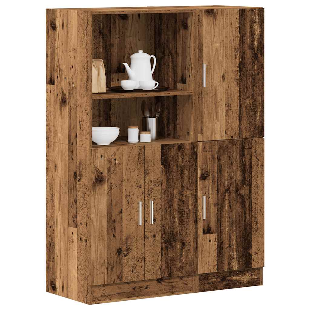 Set di Mobili da Cucina 2 pz Legno Antico in Truciolato | homemem39